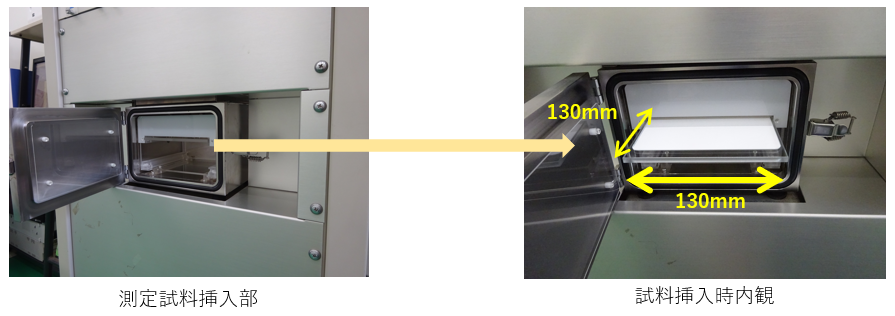 測定試料挿入部と挿入時内観